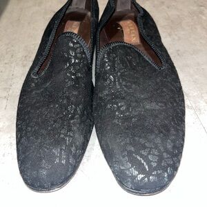 Mezlan Black Textured Loafers size 12